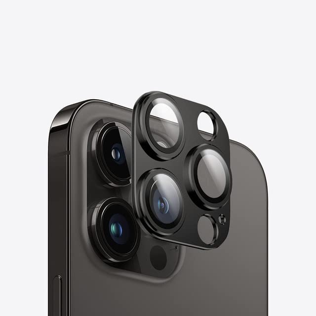 LOWCOST ASM Camera Lens Protector for iPhone 14 Pro/iPhone 14 Pro Max, Alloy Metal Camera Cover with Tempered Glass Screen Protector,Case Friendly,Scratch Resistant (BLACK) (B0BJSCJ5YH) Amazon Price History, Amazon Price Tracker