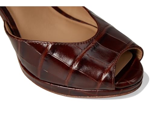 Image of Lauren Ralph Lauren Women's Kyla Crocodile-embossed Leather Sandal