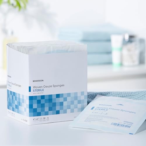 McKesson Woven Gauze Sponges, 8-Ply, Sterile, Cotton, 4 x 4 in, 100 ct | 100% Cotton - image 7