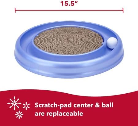review Coastal Pet Turbo Scratcher Cat Toy - Cardboard Cat Scratcher Pad with Cat Toy Ball Track and Catnip (1 Pack)