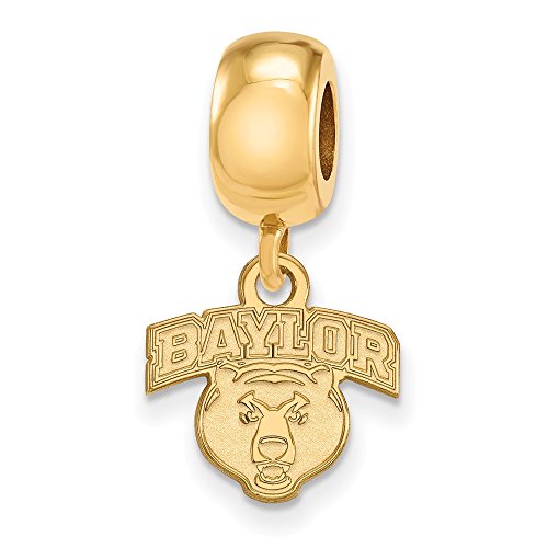 Baylor Bead Charm Extra Small (3/8 Inch) Dangle (Gold Plated)