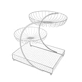 【Rangement polyvalent】Panier à fruits en fer à plusieurs niveaux, utilisable pour fruits, légumes, œufs, , cupcakes, en-cas, dosettes de café, bonbons et plus encore, selon vos envies.