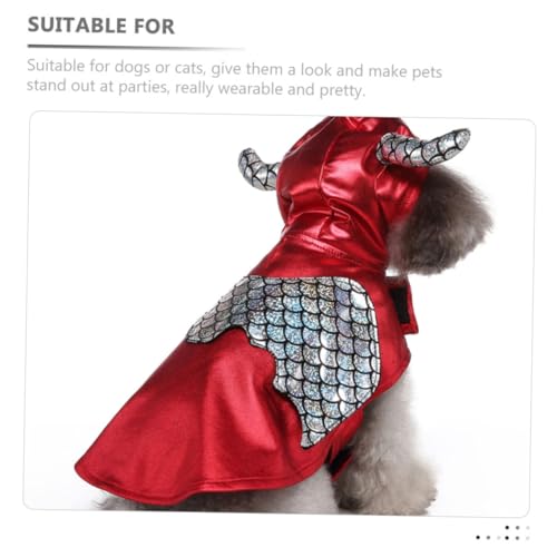 Disfraz rojo para cachorro tamaño M resistente miniatura 6