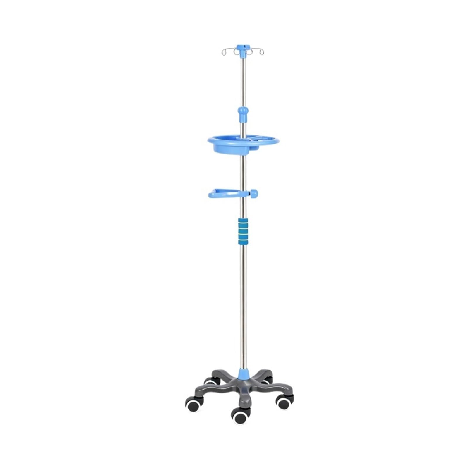 Soporte portátil for portasueros con ruedas y 4 ganchos Soporte para suero