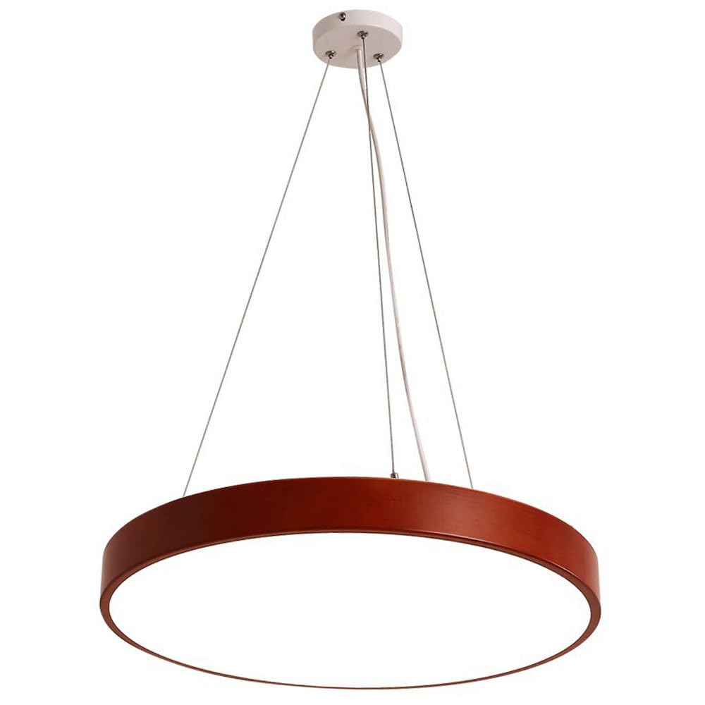 THKSGIV Minimalist Round LED Pendant Light UltraThin Adjustable Ceiling Chandelier for Office & Restaurant Modern White Suspension Fixture