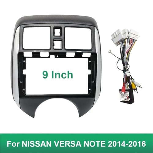 Cadre radio voiture ajustement précis Nissan Versa Note format 2 Din - 6