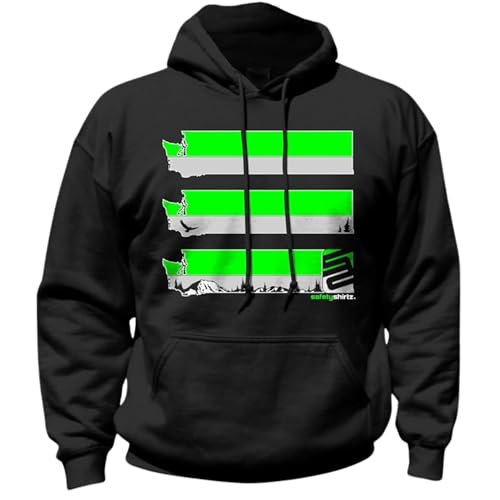 SafetyShirtz Men's Washington State Hi-Vis Safety Stripe Tee and Hoodie