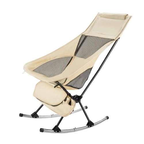 lopituwe Silla plegable resistente para rudo, ideal para mochileros, de gran capacidad y cómoda, con columpio portátil, mecedora, hamaca ligera, ideal para viajes y senderismo.