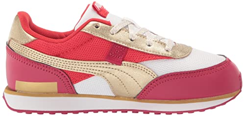Puma Unisex Child Future Rider Sneaker, Puma White-Persian R, 4 Big Kid Us #TOP5