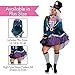 Leg Avenue Women's 4 Pc Delightful Mad Hatter Halloween Costume, Multicolor, 1X / 2X