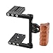 CAMVATE DSLR Video Camera Cage Stabilizer Rig with Wooden Handle Compatible for Camera Accessories - 1392