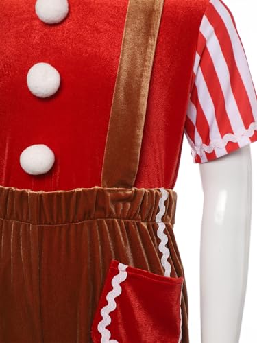 Disfraz de galleta navideña cómodo para niños que odian la ropa rígida 5