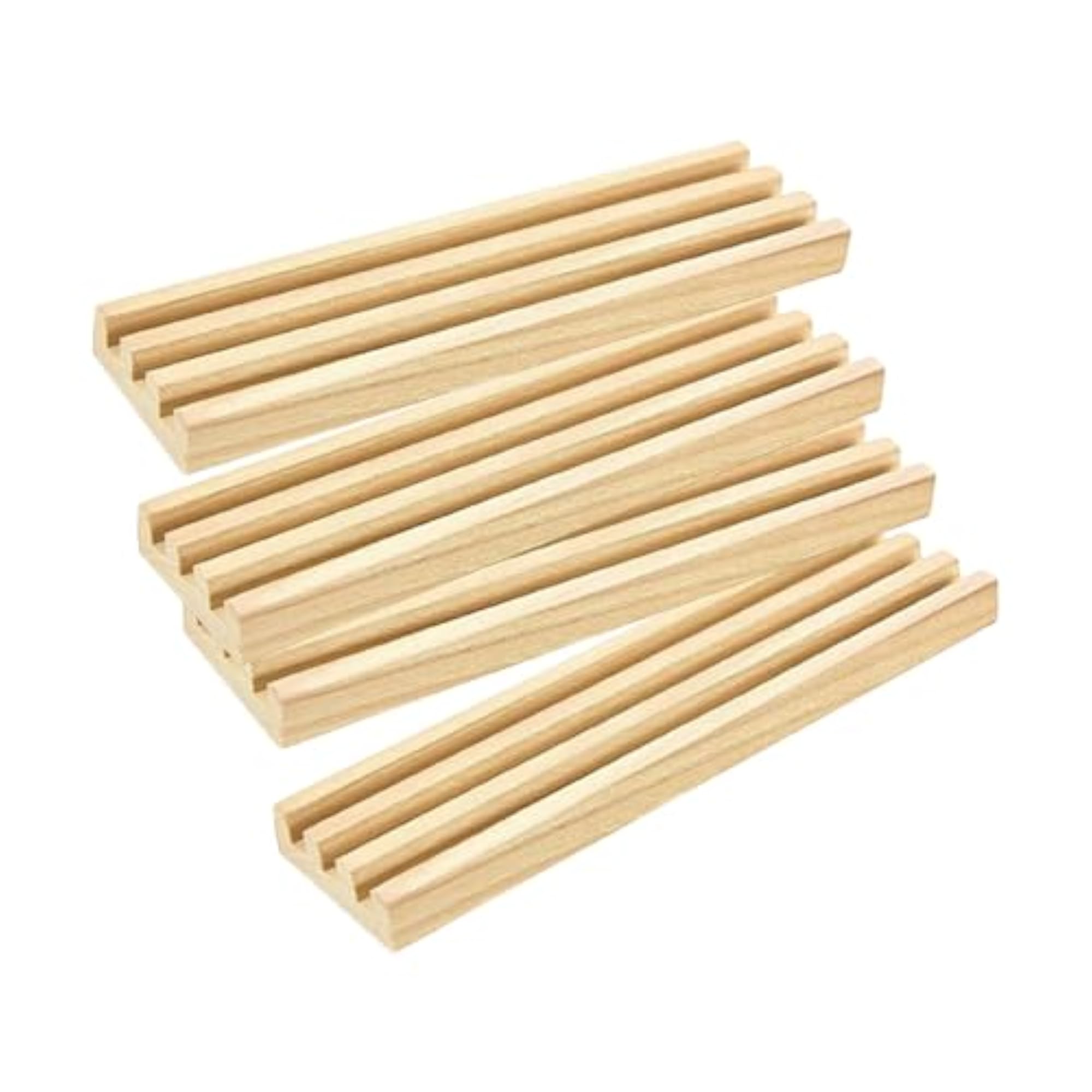 4Pcs Wooden Domino Tray Decoration Set