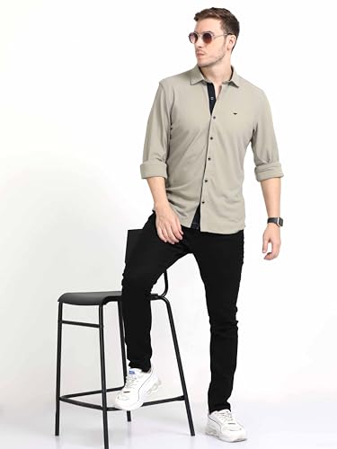 Image of STELLERS Men's Premium Full Sleeve Shirt | Feather Touch Feel| Regular Fit| Odour Resistant| Anti-Static| Wrinkle Free| Quick Dry | Stretchable| Lightweight| Sweat-Proof