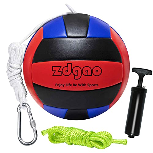 YDDS Tetherball Ball and Rope with Carabiner, Ball Pump with Needle, and Extra Rope for Replacement