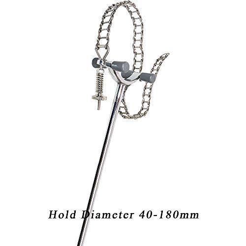 Labzhang Lab Chain Clamp With Adjustable Bosshead Clamp Holder,Nickel-Plated Zinc, 40-180Mm Holding Size, 300Mm Overall Length #TOP1