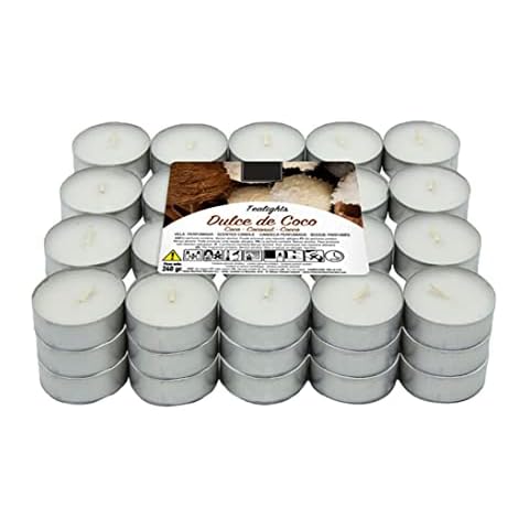 60 Coco Scented Tea Light Candles Cover