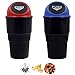 Produktbild 2 Stück Auto Mülleimer, Tragbare Mini Auto Mülleimer, Multifunktions Auto Mülleimer mit Deckel, für Auto, Heim, Büro, Schreibtisch/Haushalts-Mülleimer (Blau + Rot)