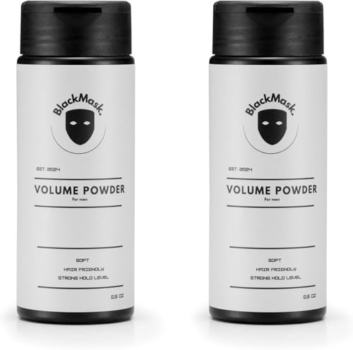 BlackMask Texture Powder for Men Easy to Apply - Instantly Adds Texture & Volume Strong Hold Hair Powder for Men (Pack of 2)
