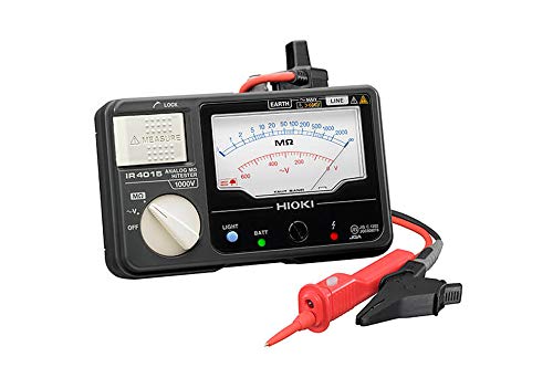 HIOKI (日置電機) 絶縁抵抗計 IR4015-11 アナログメグオームハイテスタ スイッチ付きリードセット L9788-11 付属品 JIS認証 日本製 定格 単レンジ DC 1000V メガー
