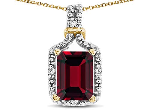 Star K Antique Vintage Look Emerald Cut 8x6 Genuine Garnet