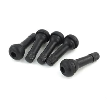 Car Vehicle Black Plastic Cap Rubber Tire Tyre Valve Stem Set 5 Pcs