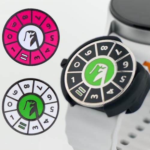 II BELOW Aerie – Golf Watch Adapter with Ball Marker & Stroke Counter – Slim Magnetic Silicone Fit – Track Strokes in Style (3, Black, White, Pink)