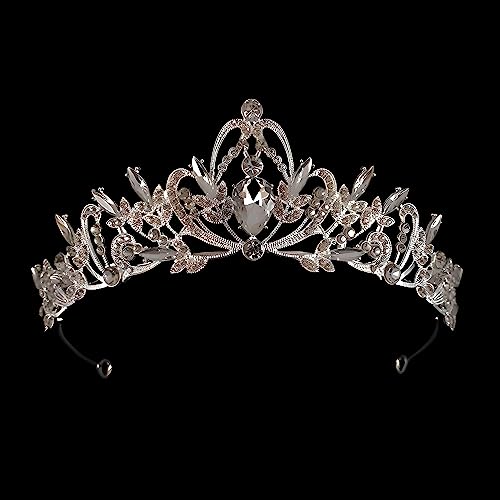 Fancy-J Crown Tiara For Women Features Sparkling Rhinestones And Crystals Tiaras For Girls Comfortable Fit For All Head Sizes Tiaras For Women Princess Birthday Parties Weddings And Proms (Silver-White Crystal) #TOP3