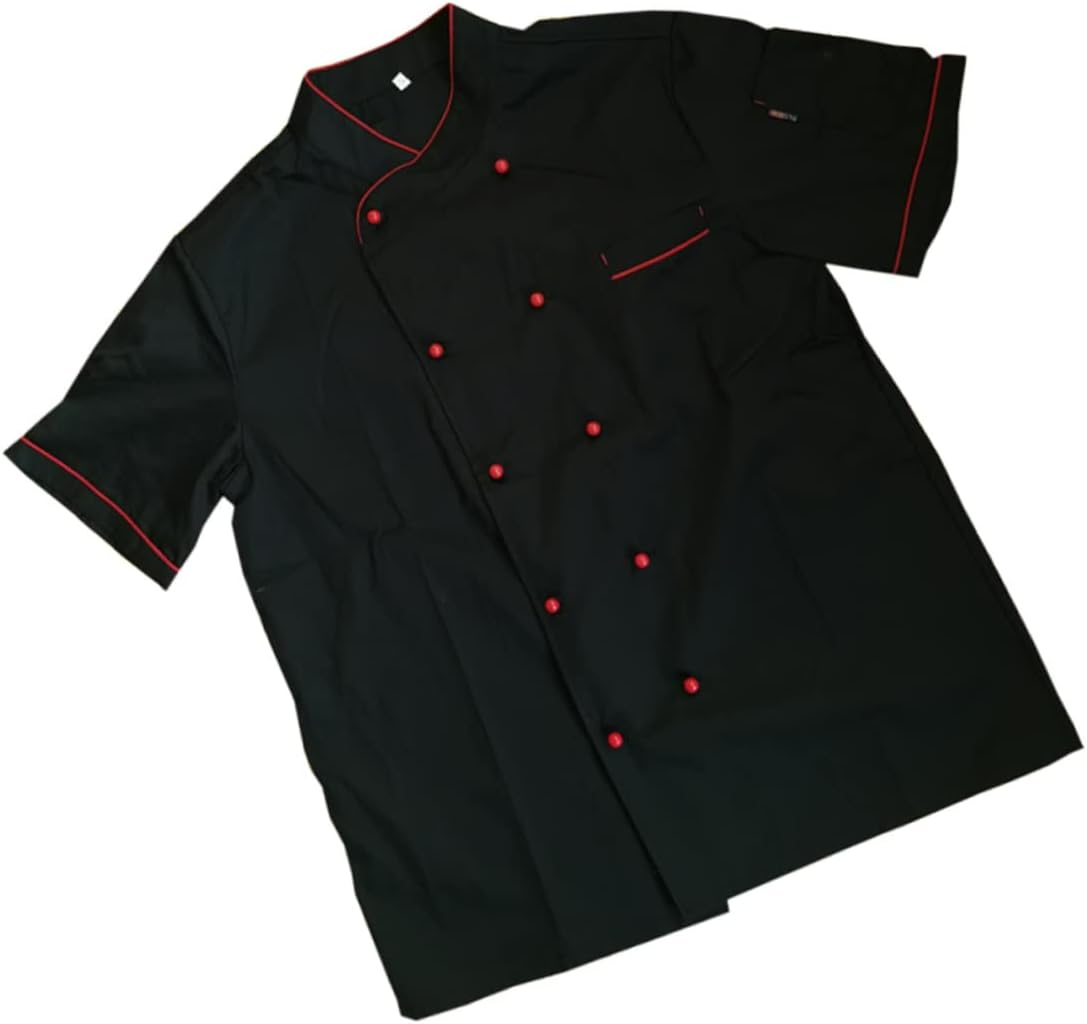 Short Sleeve Unisex Chef Jacket, Double Breasted Cotton Workwear