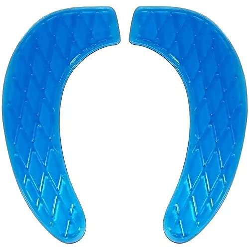 HJJ Universal-Toilettensitzabdeckung, waschbares Gel-Toilettensitzkissen mit Selbstklebendem Design, Schutz für den Toilettensitz, für Haushalt, Bad und Reisen, blau