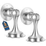 Door Stopper, 2 Pack Magnetic Door Stop, Stainless Steel Door Catch,3M Double-Sided Adhesive Tape, M