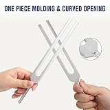 9-Piece Solfeggio Tuning Fork Set with Silicone Hammer & Carrying Bag – DNA Repair & Sound Therapy Healing Tools for Balance & Wellness- Silver - Image 4