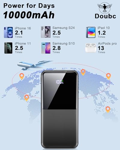 Power-Bank-10000mAh-225W-Portable-Charger-Fast-Charging-3A-USB-C-Input-Output-PowerBank-with-LED-Display-Battery-Pack-Type-C-Mobile-Phone-Charger-for-iPhone-16-15-14-13-Plus-Pro-Max-Samsung-etc