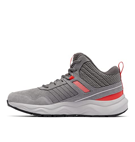 Columbia Men's Plateau Venture Mid, Titainium Grey Steel/Fiery Red, 12