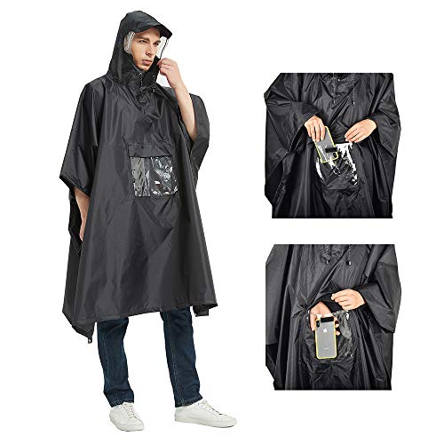 Festnight TOMSHOO Multifuncional Leve Impermeável Capa de Chuva Poncho Capa de Chuva para Homens Mul