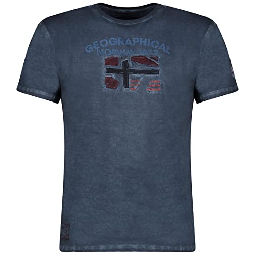 Geographical Norway JOTZ Men - Tee Shirt Coton Homme - T Shirts Classique avec Logo - Vêtement...