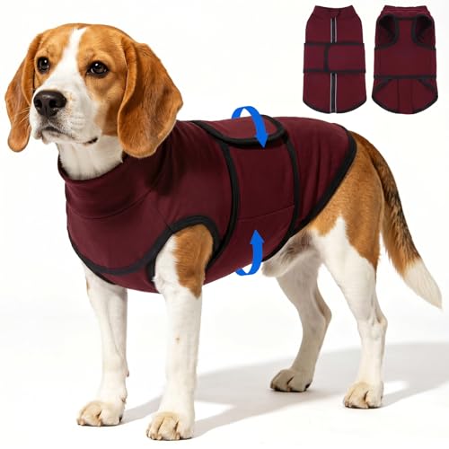 Image of Nanaki Calming Stress Relief Dog Anxiety Vest Jacket that Soothes Puppy | Gentle pressure,Reflective strip,Adjustable,Peaceful sleep & grooming,Ease separation anxiety,for storm,fireworks,loud noise