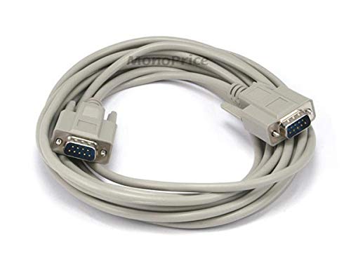 Monoprice 100440 15-Feet DB 9 M/M Molded Cable (100440)