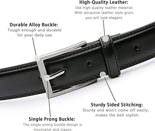 Image of ZORO Vegan Leather Belt for Men | Combo of 2 | Black /Brown | fits on up to 44 inches waist size