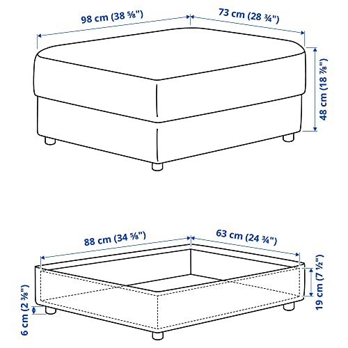 Pouf avec rangement Vimle beige ProTuning pour vos soirées - 7