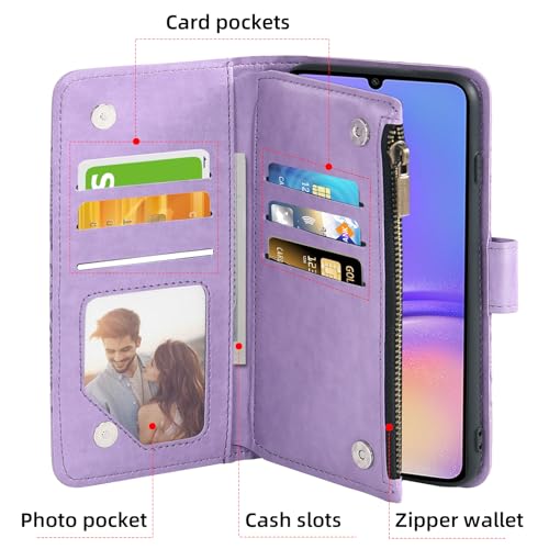 Funda Samsung Galaxy A05 protector de pantalla tarjetero cuero soporte Asuwish 2