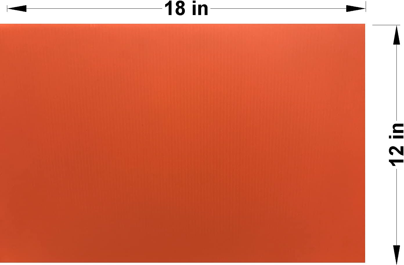 Orange Sign Board 18x12 inch x 4 mm Corrugated Plastic Sign, Flute 12'' - 20 Pack, Great for Advertising Any Event, Open House, Yard Sale, Estate Sale Signs, Ship Same Day (20OrangeSigns18x12)
