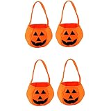 Kürbis-Süßigkeiten Tricksack oder Treat-Taschen Filz Taschen Taschen mit Kindergriff Halloween-Kostüm-Party 4 Stück Geschenk-Tasche