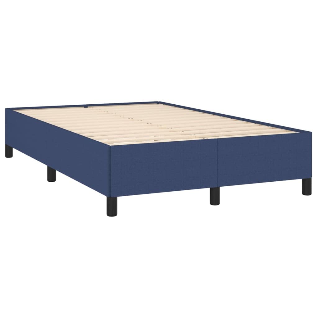 vidaXL Polsterbett, Bett Bettgestell mit Lattenrost, Schlafzimmerbett Doppelbett mit Stützbeinen, Bettrahmen Schlafzimmermöbel, Blau 120x200cm Stoff