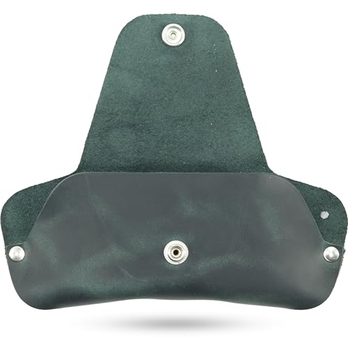 Image of Toprank Leather Eyeglass Case - Handmade Slim Sunglasses Holder, Genuine and Universal Fit for Men and Women