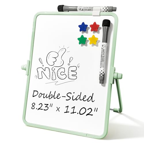 FUNISKETCH Colorful Dry Erase White Board 8.3x11in, Magnetic Desktop Board