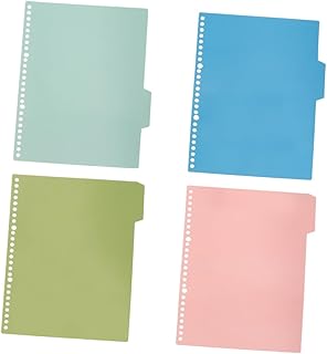 VILLCASE 10 Abas De Fichário Divisórias De Assunto Divisórias De Fichário Com Bolsos Divisórias De Papelaria Escolar Divisórias De Fichário De Plástico Divisórias De Página Divisor De Guia