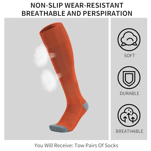 Image of Toddler Baseball Socks Youth Softball Tee Ball Kids Soccer Socks 2 Pairs