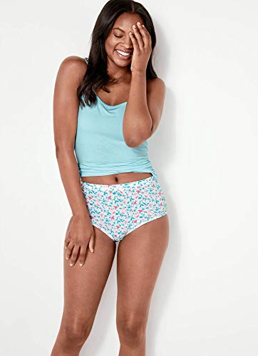 Image of Jockey Women's Underwear Elance Breathe Brief - 3 Pack, Light Teal /Painted Meadow /Pink Grapefruit, 6
