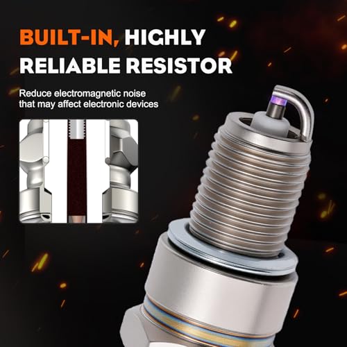 Image of HIPA BPR6ES R Spark Plug for Torch F6RTC F6TC MTD 951-10292 951-10292A 751-10292 Honda 98079-56846 Champion RN9YC RN10YC (Set of 2)